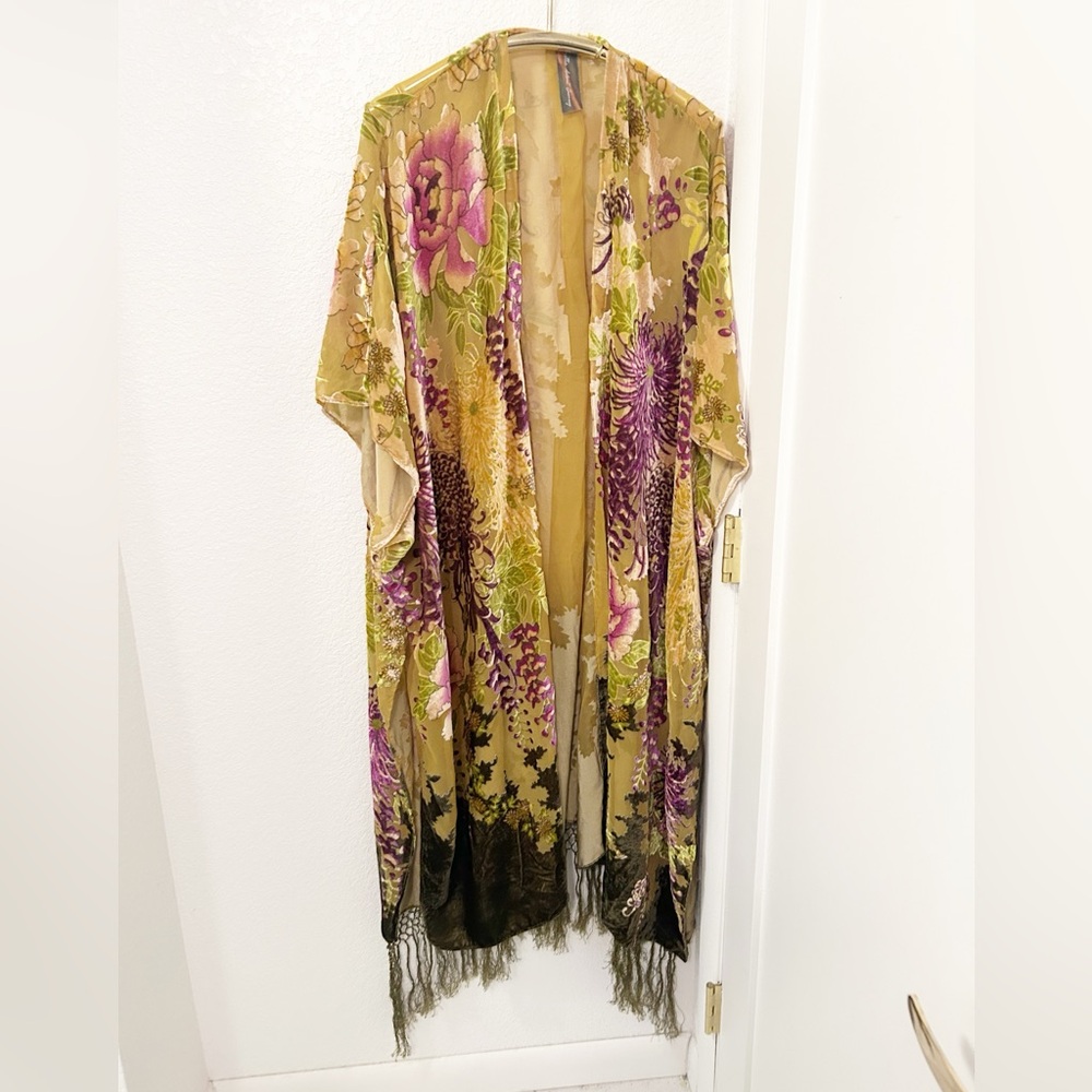 ARATTA Silent Journey The Forest Goddess Kimono In Deep Purple & Moss SZ: O/S